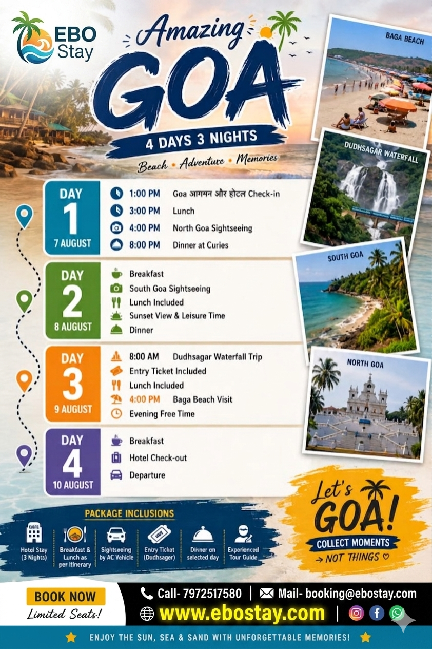 Goa 3 nights 4 days Adventure Package